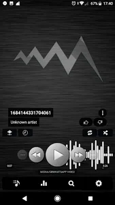 Poweramp v3 skin simple dark screenshot 0