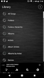 Poweramp v3 skin simple dark screenshot 1