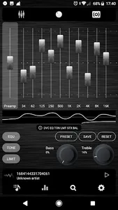 Poweramp v3 skin simple dark screenshot 2