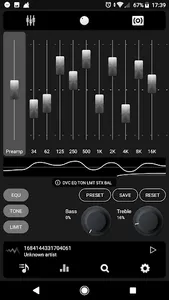 Poweramp v3 skin simple dark screenshot 9