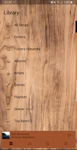 Poweramp v3 skin wood screenshot 2