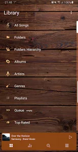 Poweramp v3 skin wood screenshot 4