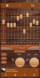 Poweramp v3 skin wood screenshot 5