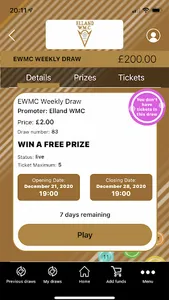 Elland WMC Raffles screenshot 4