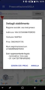 Preaccettazione GISA screenshot 1