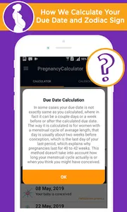 Pregnancy calculator, duedate screenshot 4