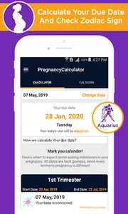 Pregnancy calculator, duedate screenshot 5