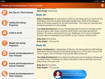 Pregnancy Tips Diet Nutrition screenshot 14