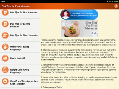 Pregnancy Tips Diet Nutrition screenshot 15