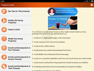 Pregnancy Tips Diet Nutrition screenshot 19