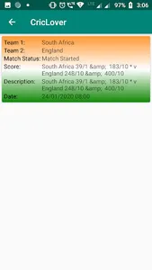 Live Cricket Score and All Dat screenshot 2