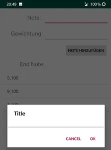 NotenRechner screenshot 2