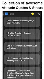Attitude Quotes,Status message screenshot 0