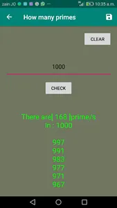 Prime numbers test screenshot 2