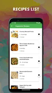 Vegetarian Recipes Offline App screenshot 1