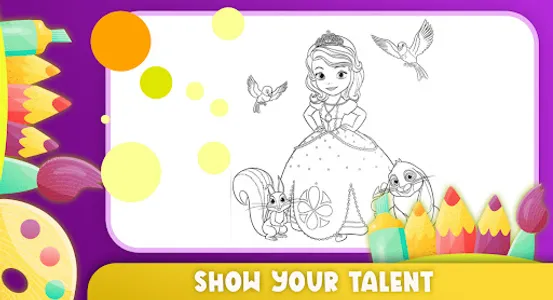 Coloring sofia mermaid game screenshot 0