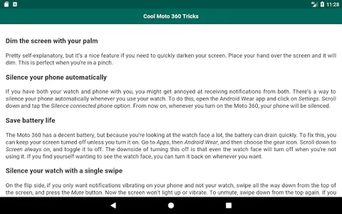 Tips for Moto 360 screenshot 4