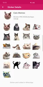 Cat Memes Stickers WASticker screenshot 2