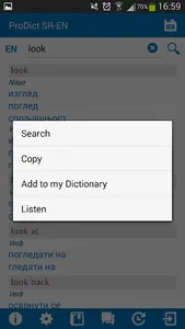 Serbian - English dictionary screenshot 2