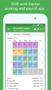 Green Timesheet - shift work l screenshot 0