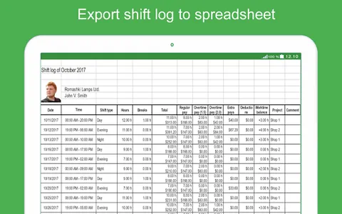 Green Timesheet - shift work l screenshot 19