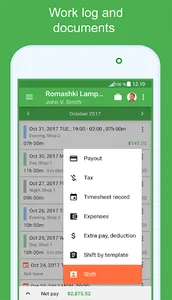 Green Timesheet - shift work l screenshot 3
