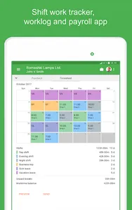 Green Timesheet - shift work l screenshot 8