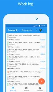 Express Worklog - timesheet, w screenshot 2