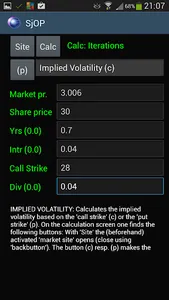 Call Put Option Calculator screenshot 2