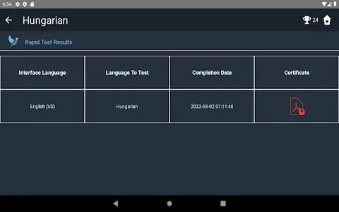 Hungarian Language Tests screenshot 23