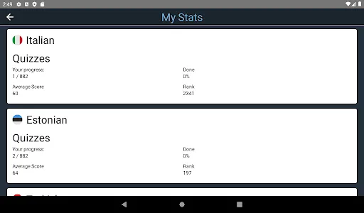 Italian Language Tests screenshot 14