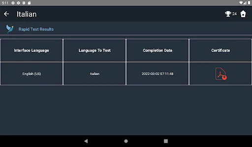 Italian Language Tests screenshot 15