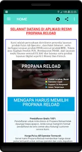 Propana Reload - pendaftaran a screenshot 1