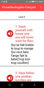 ProverbesAnglais-Français screenshot 3