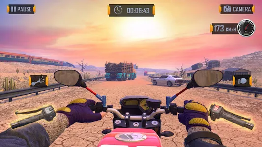 Highway Motorbike Drag Racing screenshot 0