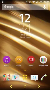 Xperia Theme - Abstract Gold screenshot 0
