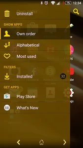 Xperia Theme - Abstract Gold screenshot 2