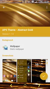 Xperia Theme - Abstract Gold screenshot 3