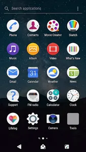 Xperia Theme - Night Stars screenshot 2