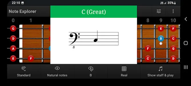 Bass Guitar Note Trainer screenshot 1