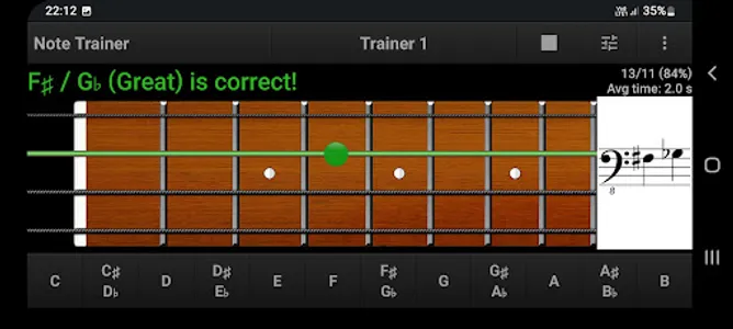 Bass Guitar Note Trainer screenshot 2