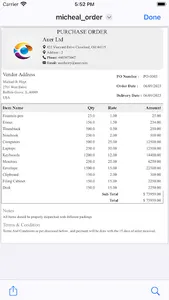 PO - Purchase Order Generator screenshot 7