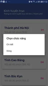 Kinh tuyến trục các tỉnh screenshot 2