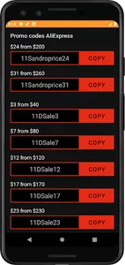 Promo codes AliExpress screenshot 1