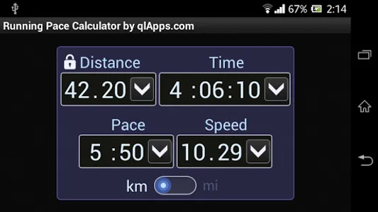 Running Pace Calculator screenshot 1