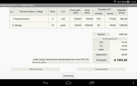 Polska Faktura Pro screenshot 6