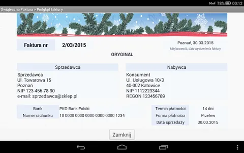 Świąteczna Faktura screenshot 5