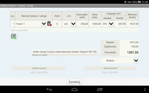 Polska Faktura screenshot 4