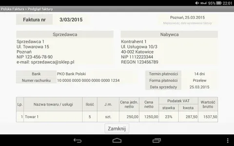 Polska Faktura screenshot 5