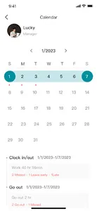 Clockin screenshot 1